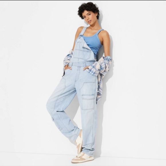 Wild Fable Women's Baggy Denim Overalls Size XXS - Picture 4 of 9